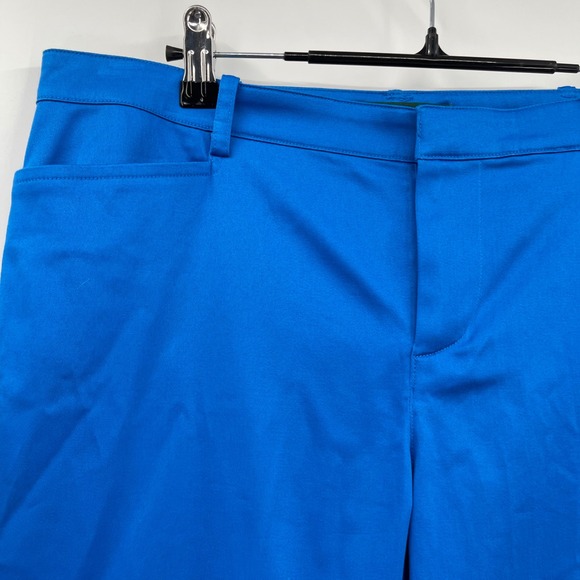Lauren Ralph Lauren Petite Blue Zipper Ankle Pants Career Casual - Picture 2 of 9